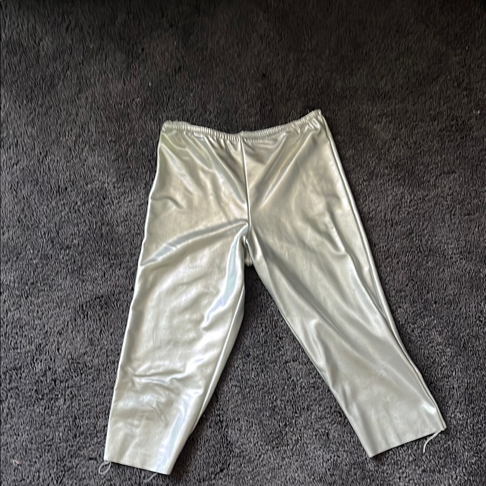 Silver Metallic Pants
